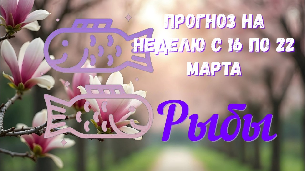 РЫБЫ ♓️Таро прогноз на неделю с 16 по 22 марта.