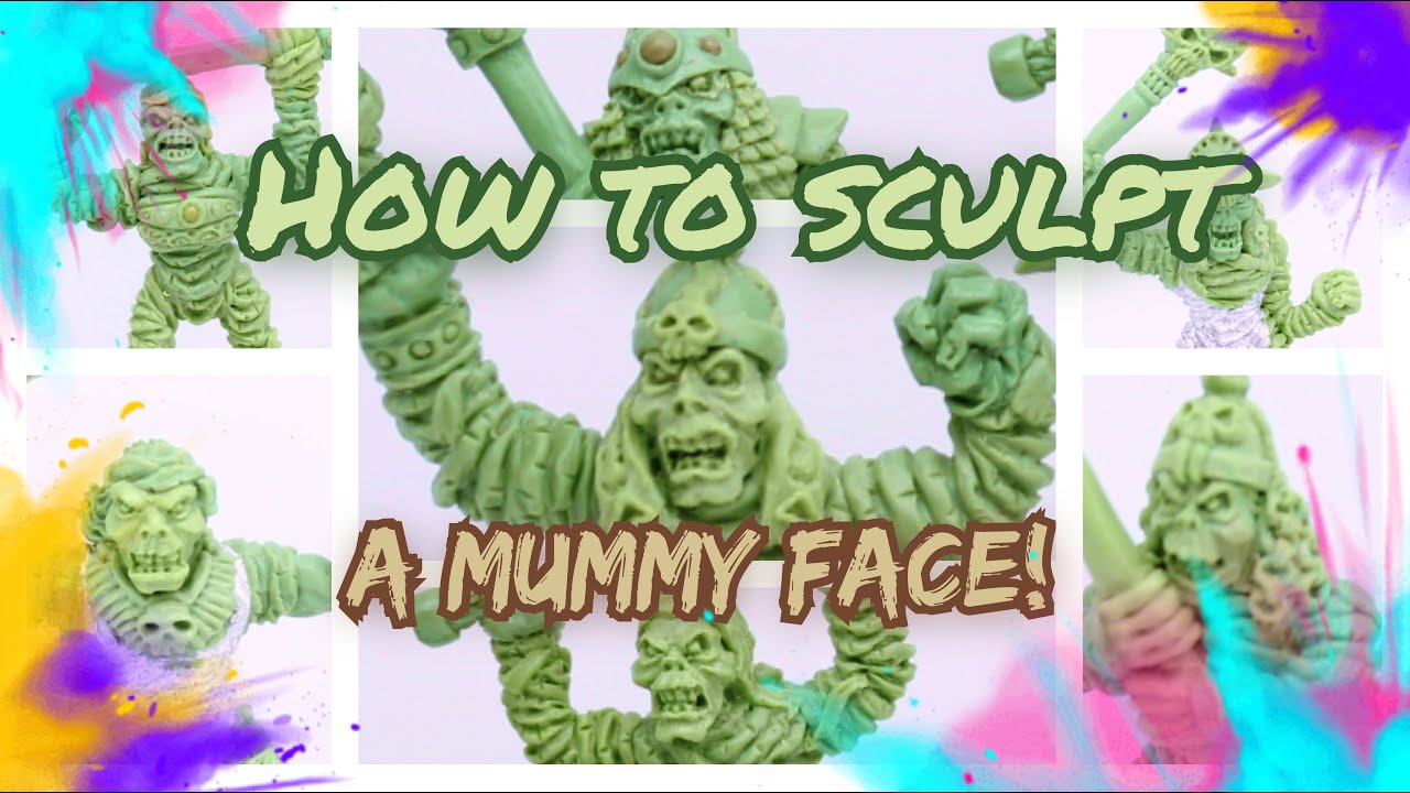 How to sculpt a face of a tabletop mummy in 28mm.