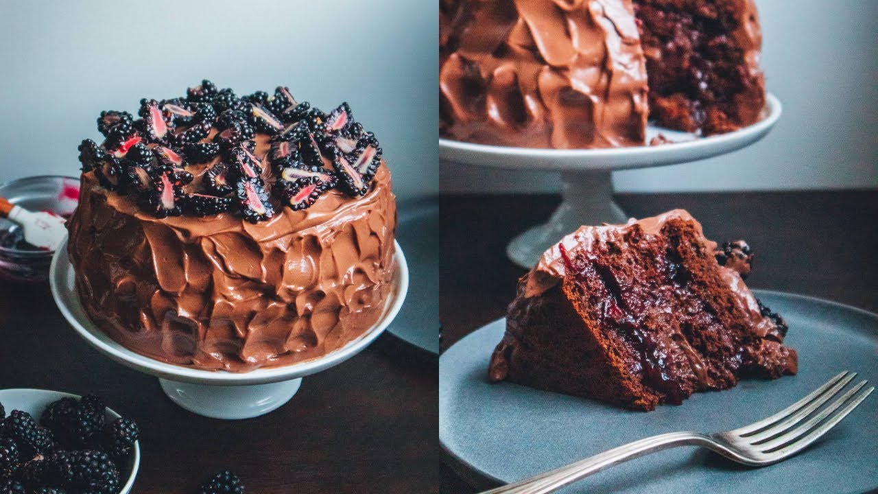 Vegan Chocolate Cake with Coffee and Blackberry Jam | The Lalo Lab