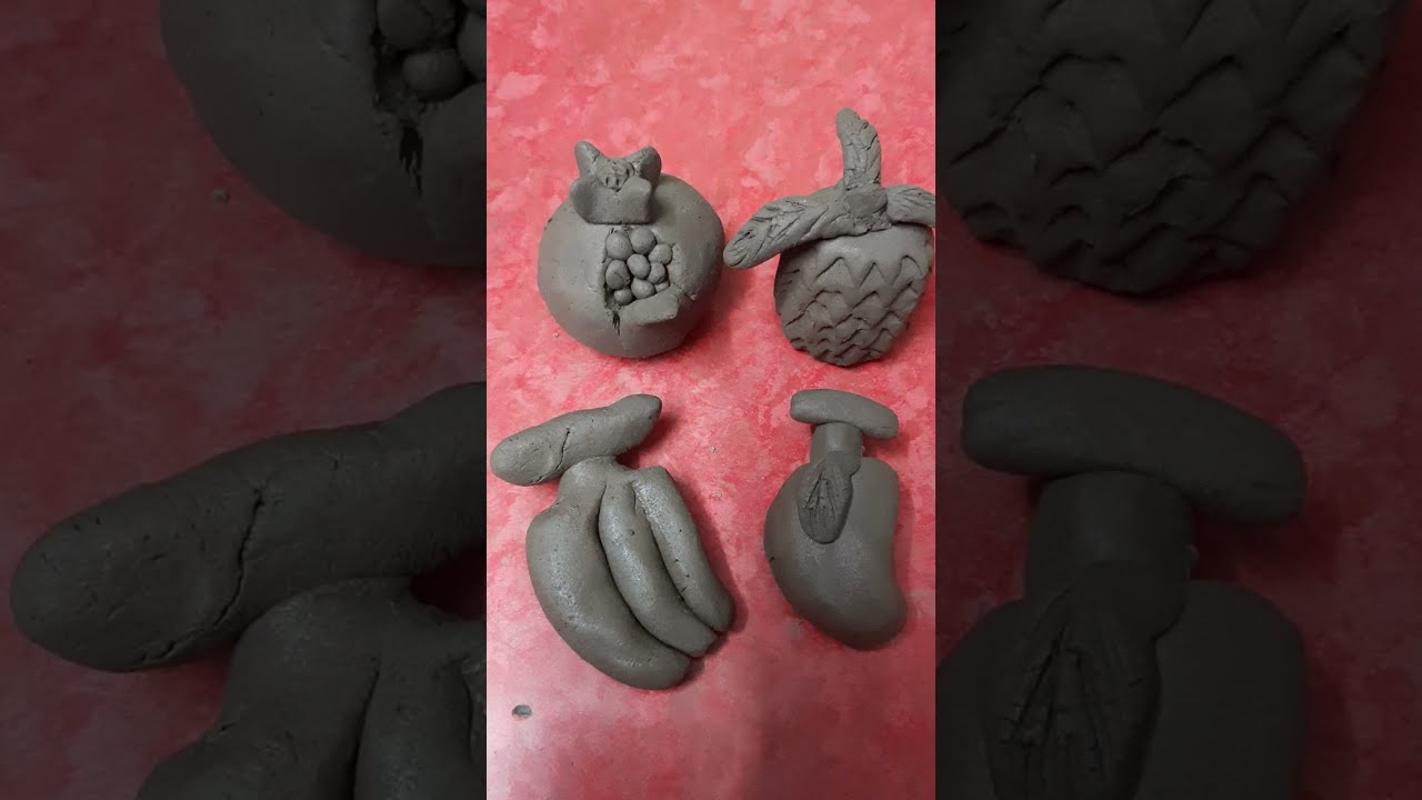 Mitti ke fruits।।#short।।miniature fruits।।amazing technique making of  mitti ke fruit's।।#shorts