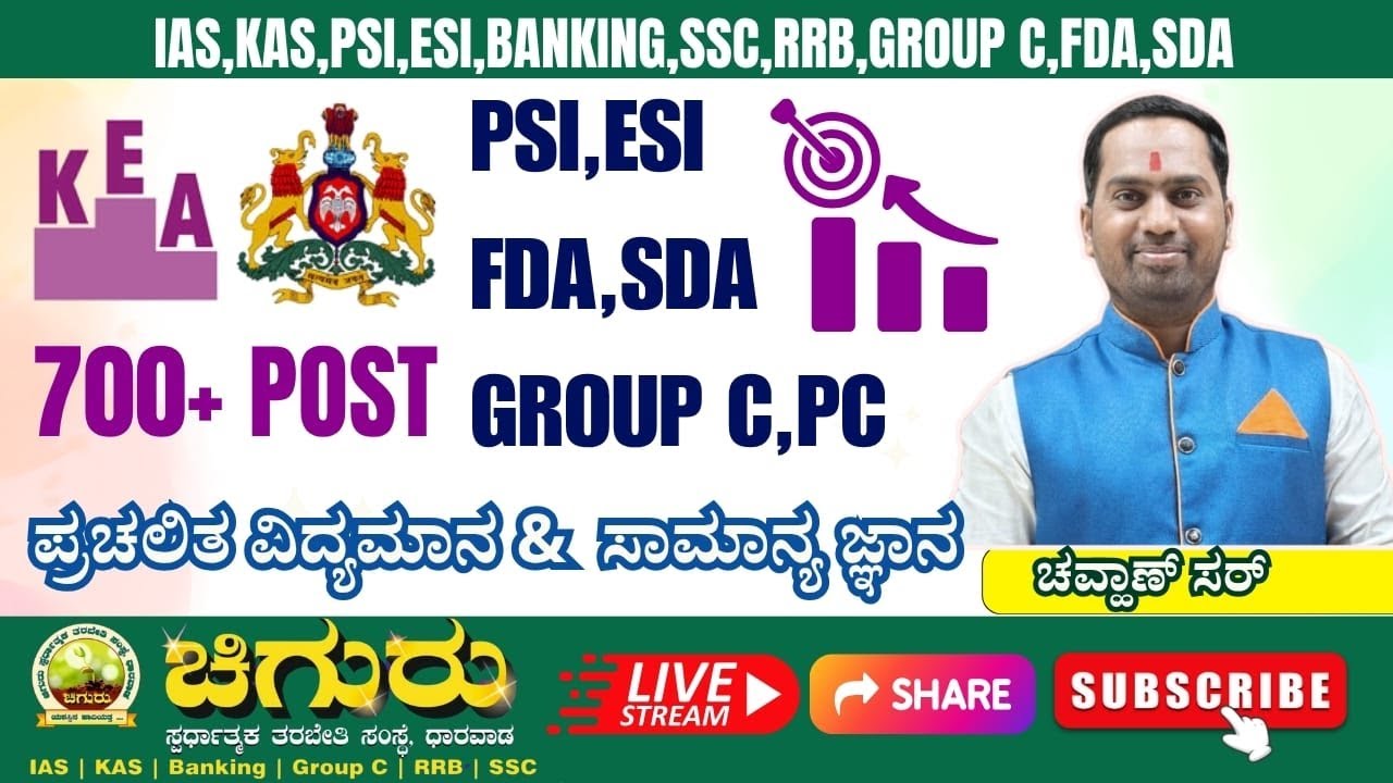 GK AND CA CLASS BY VAKIL CHAVAN SIR @7: 35PM | IAS | KAS | Group C | FDA | KAS | VAO| SDA| PSI | PC|