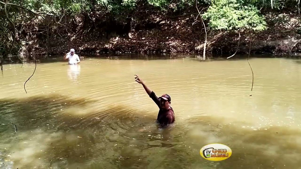 PESCARIA  DE RIACHO COM JO&Atilde;O  E GLAUCIANE