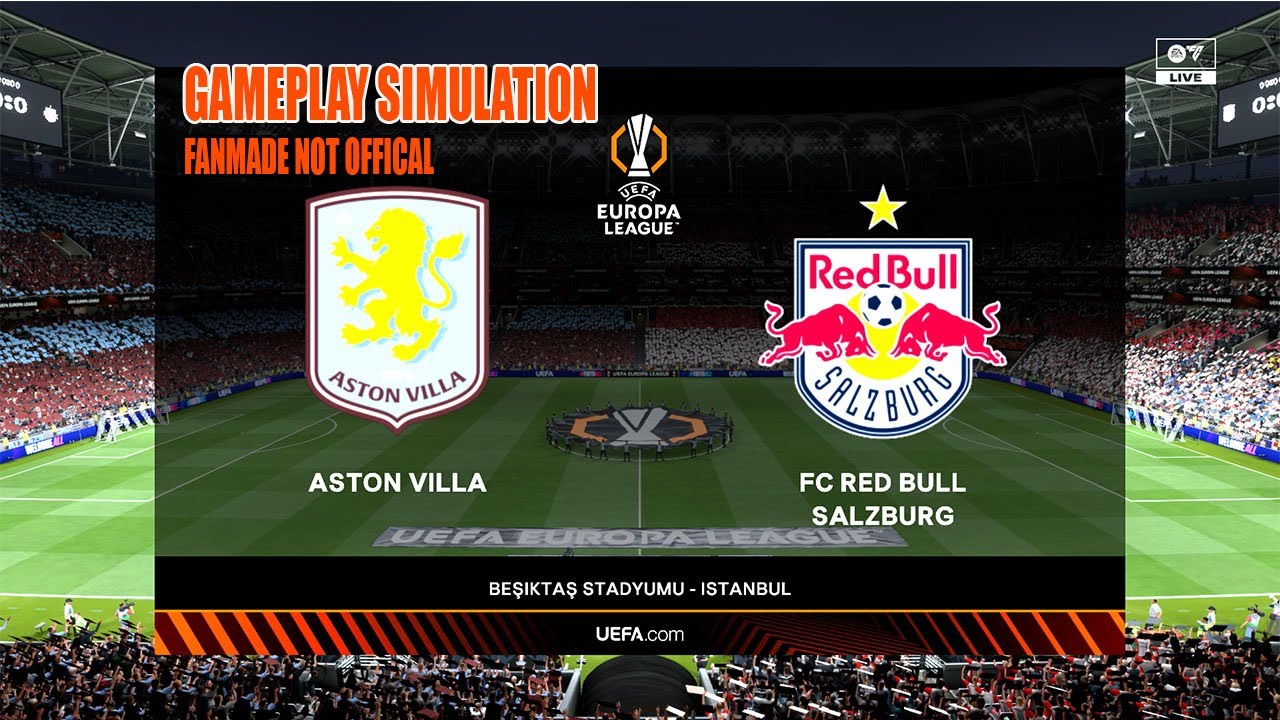 Aston Villa vs FC Red Bull Salzburg | UEFA Europa League | Gameplay Simulation