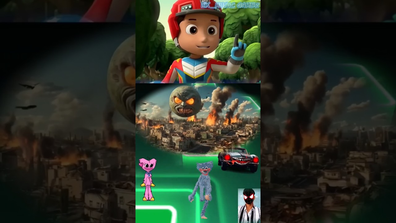 paw patrol🆚lunar moon Exe X coffin dance tiles hop part29 #shorts#tileshop#lunarmoon#coffindance