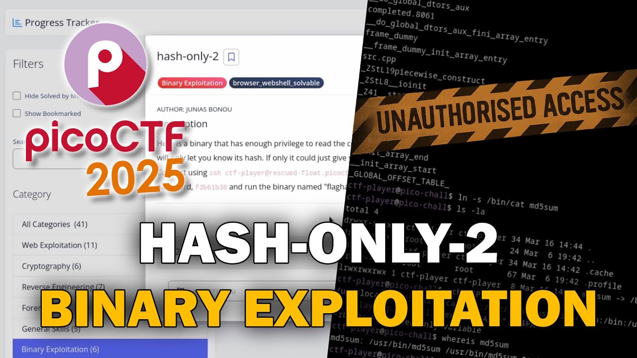 hash-only-2 - picoCTF 2025 - Binary Exploitation