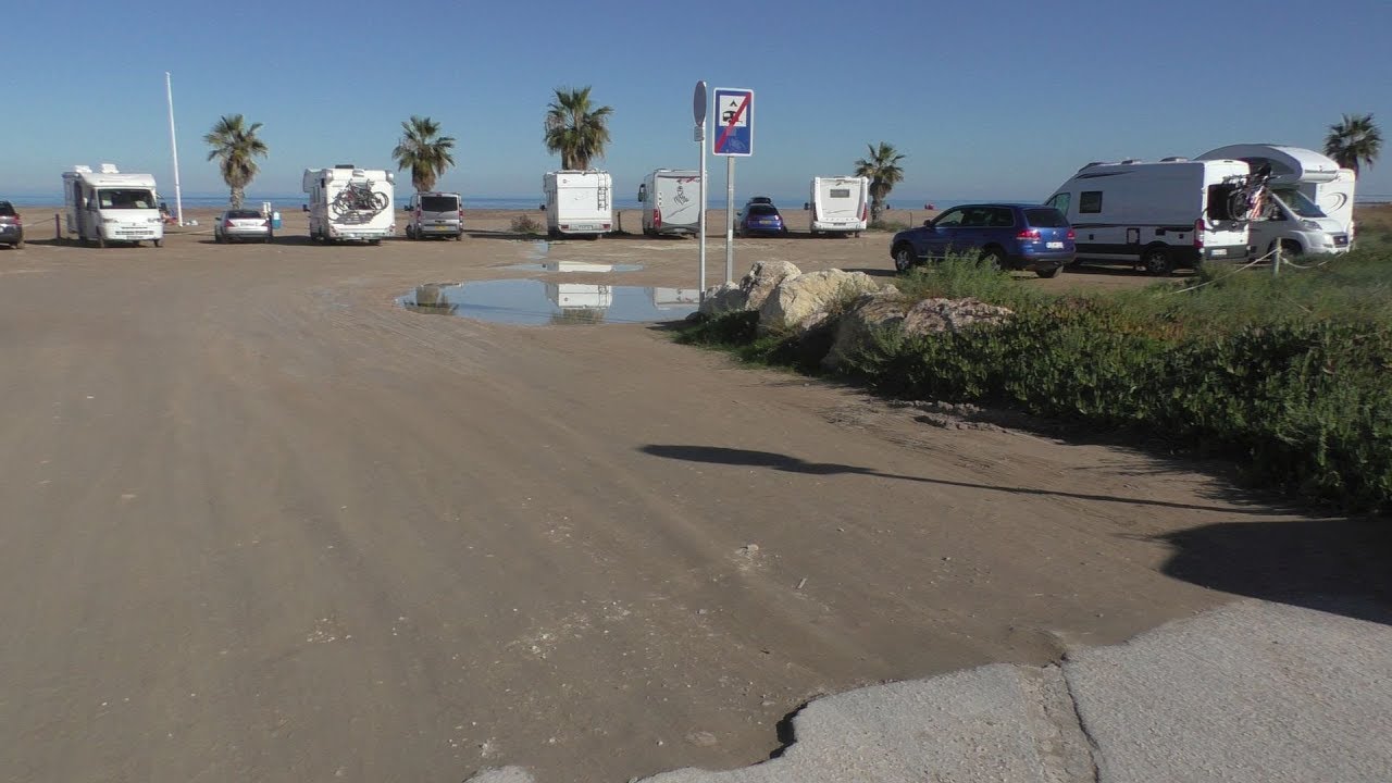 Spanien Denia Freistehplatz am Strand und kostenloser Parkplatz in der Stadt Nr.101