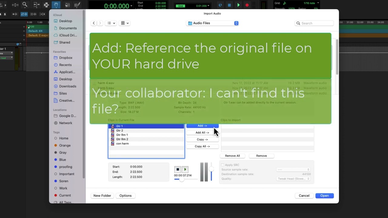 Основы Pro Tools: импорт аудио в существующую сессию (2023)