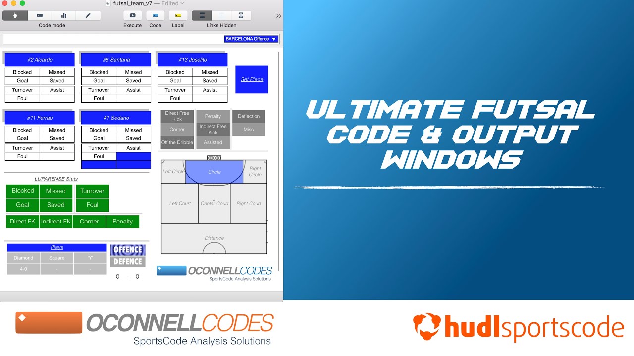 Futsal SportsCode Window Walkthroughs | SportsCode