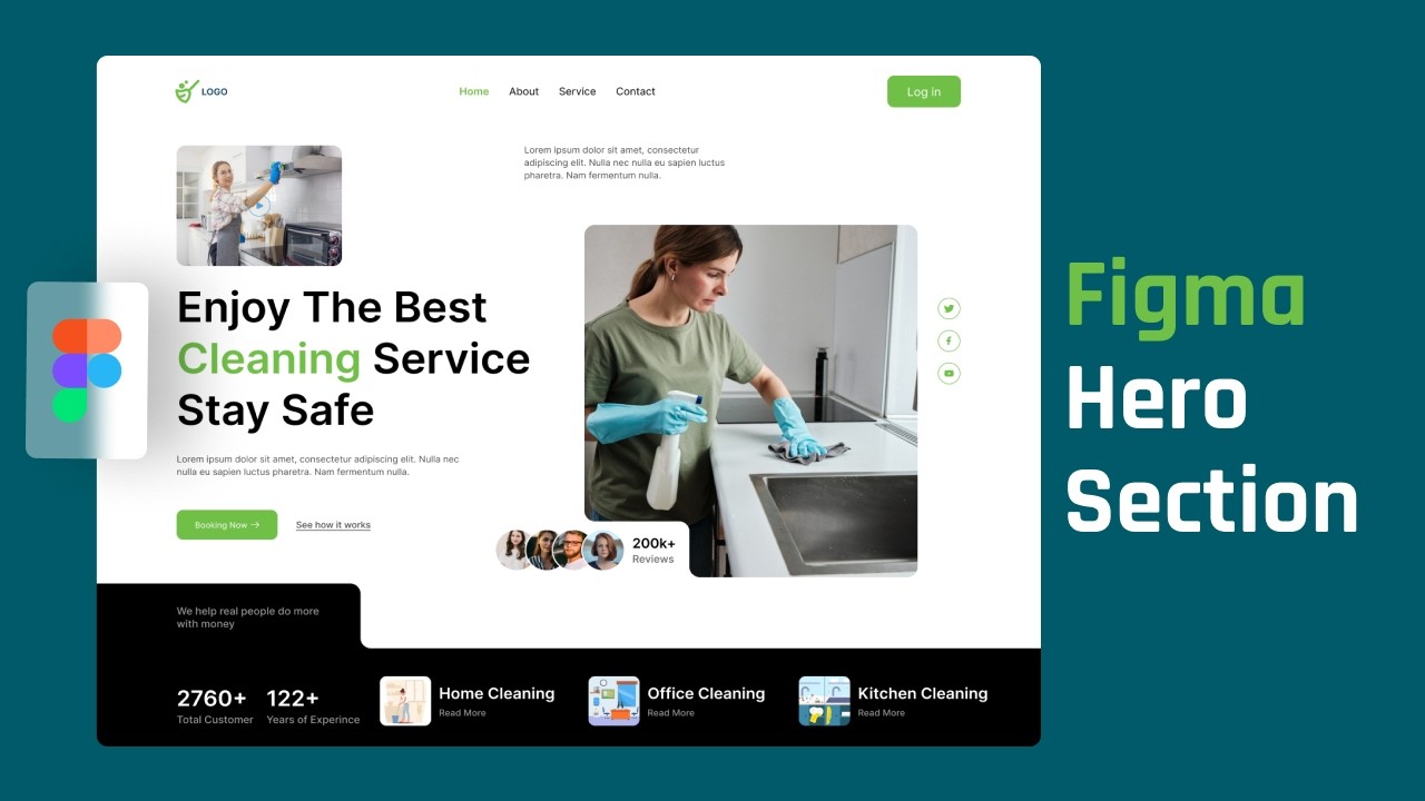 How to Design a Cleaning Service Hero Section in Figma