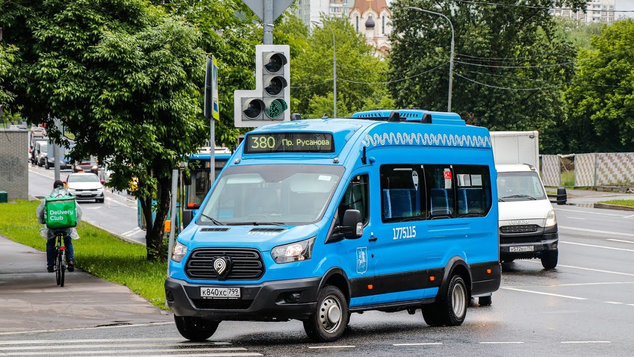 Поездка на микроавтобусе Нижегородец-222708 (Ford Transit FBD) №1775115 №375 ВДНХ-Платформа Лось