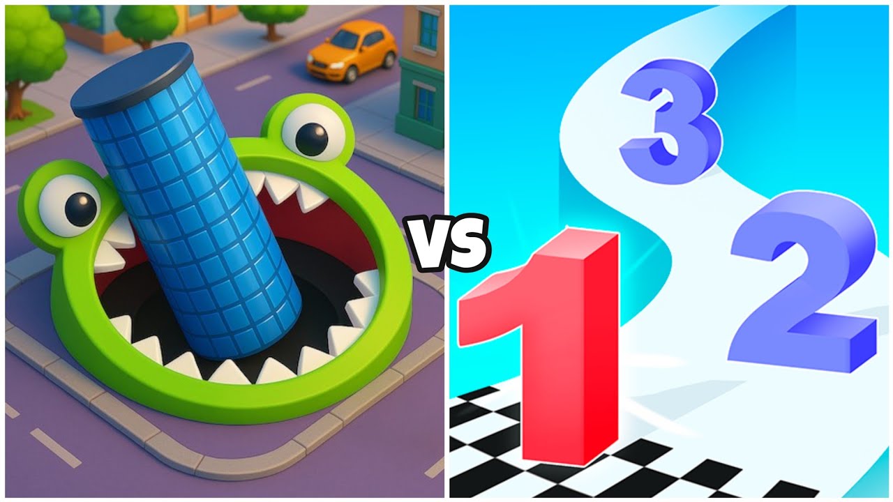 Hole.io Vs Number Master Run Merge MAX LEVEL Gameplay Walkthrough Android IOS LevelUp!