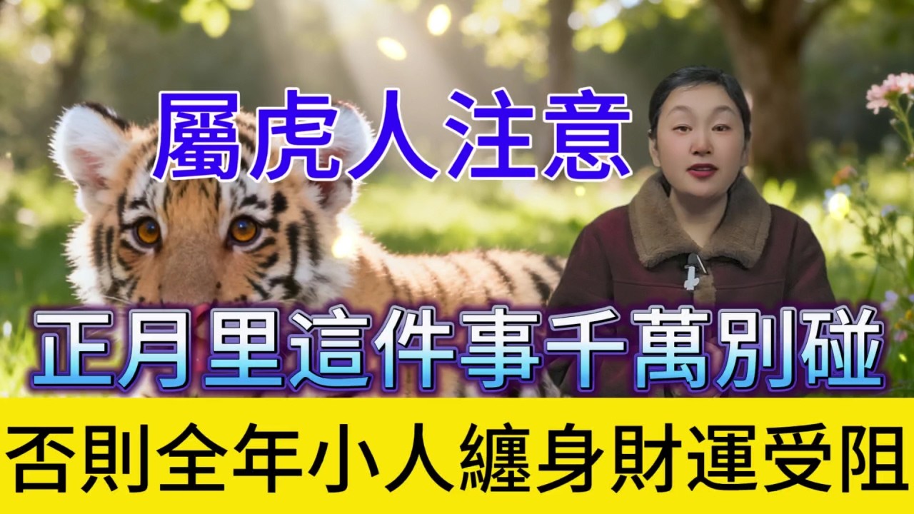 屬虎人注意：大年剛過這件事千萬別碰，否則全年小人纏身 諸事不順!#運勢 #補財庫旺財氣 #財富 #正能量 #命理 #漏財