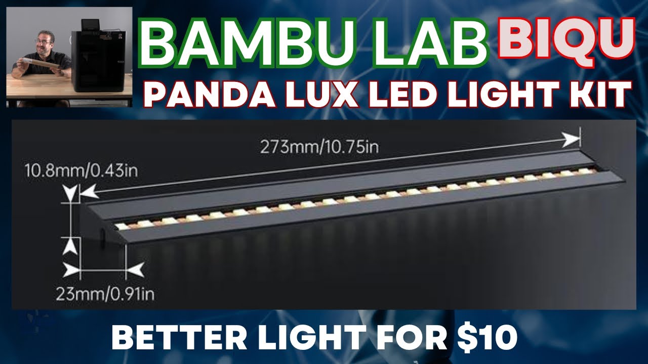 Как установить комплект светодиодной подсветки Biqu Panda Lux на Bambu Lab P1P / P1S. Лучший свет...