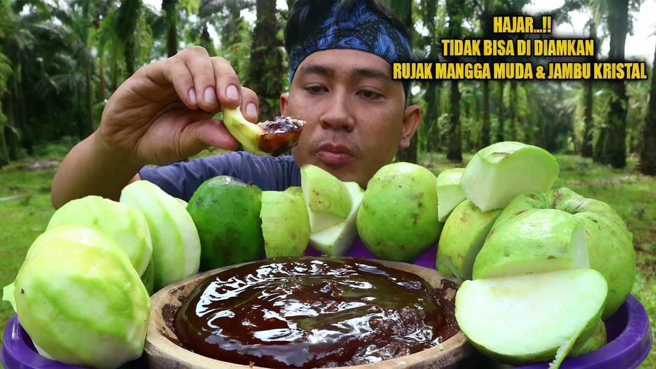 RUJAK MANGGA MUDA & JAMBU KRISTAL! Asam Pedas Segar Bikin Ngiler
