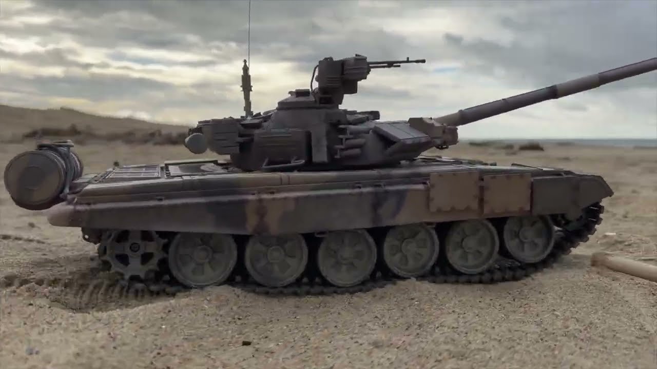 HENG LONG 1/16 RC T-90 PRO VERSION - SAND TEST RUN