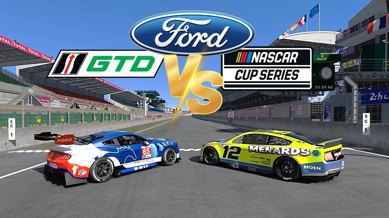 NASCAR CUP IS FASTER THAN A GT3 ??? Nascar Mustang Gen7 vs Mustand GT3/GTD at Le Mans Lap !!!