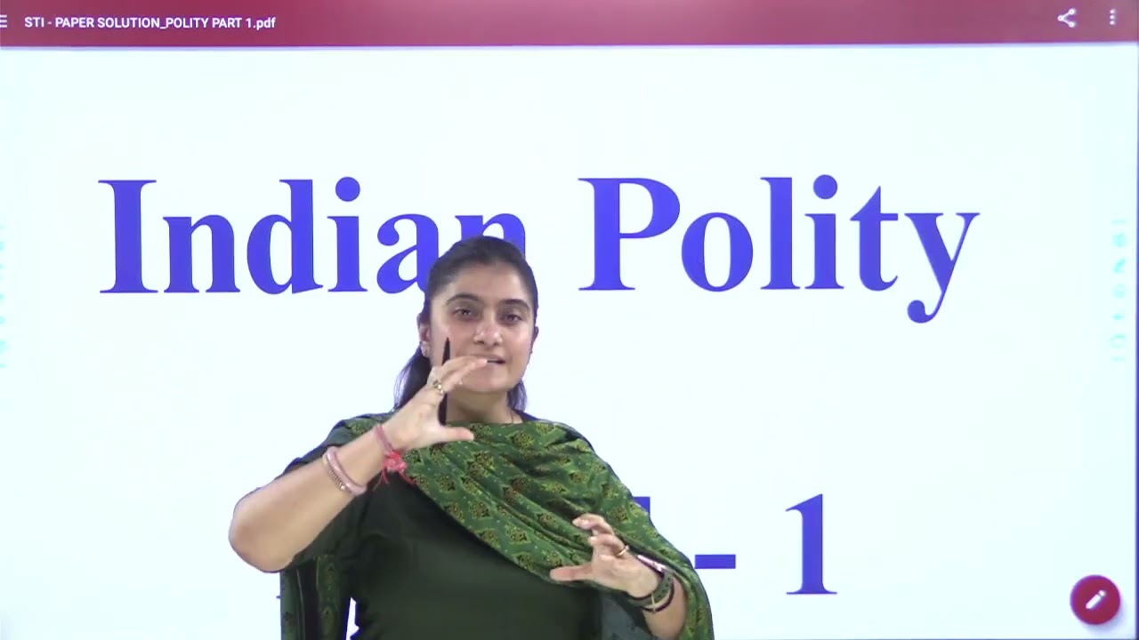 STI 2026 | Paper solution Part 1 | Shruti Panchal GPSC 12 Rank 9