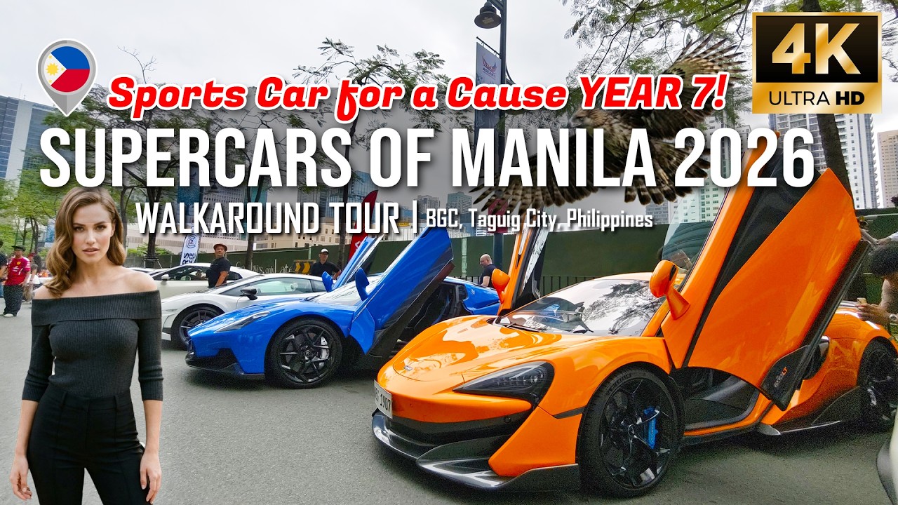 Sports Car for a Cause 2026 BGC Walking Tour | Supercars of Manila [4K]