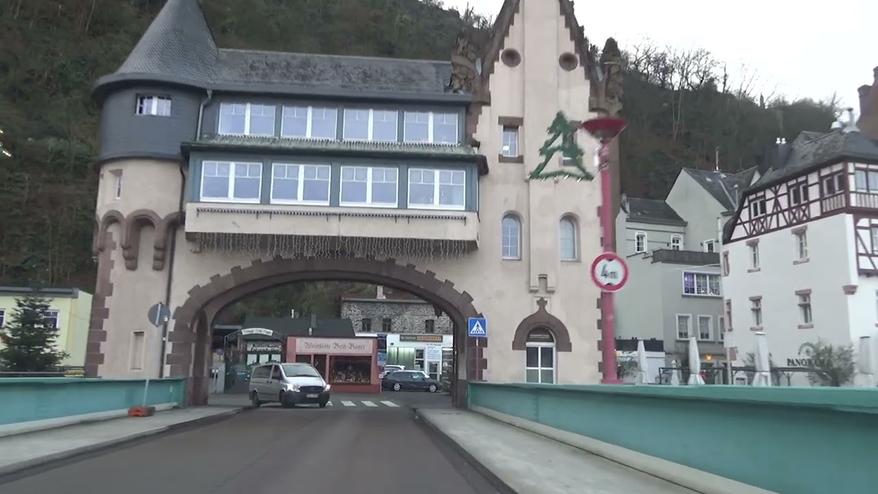 Driving from the Moselle valley to the Rhine valley, Germany.