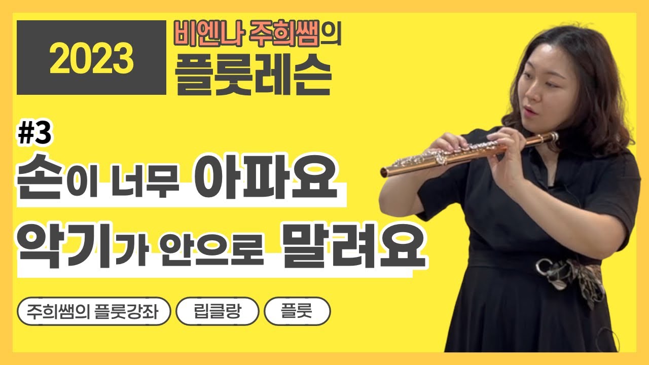 플룻 | 악기가 자꾸 안으로 말려요! 손이 너무 아파요! | 2023 비엔나 주희쌤의 플룻강좌 | #비엔나주희쌤 #립클랑 #플룻테크닉 #플룻강의 #플룻자세