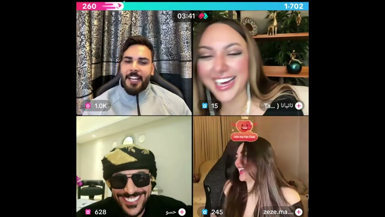 أجمل كيست محمود المكسيكي و حسحس مع زيزي و تاتيانا تسالهم عن أجمل ثلاث بنات