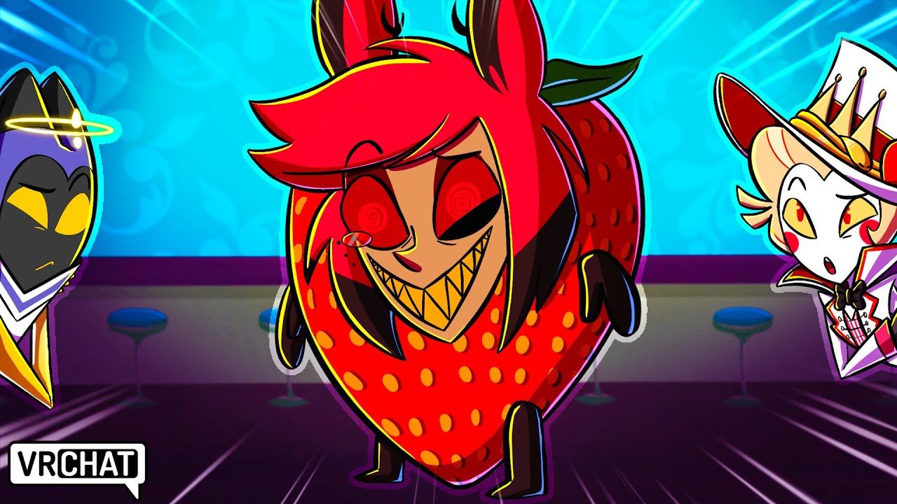 Alastor LOSES HIS MIND and BECOMES A STRAWBERRY... in Hazbin Hotel VRChat