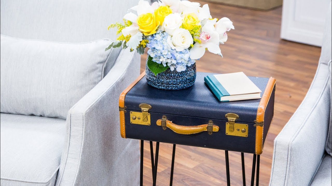 DIY Suitcase Side Table - Home & Family