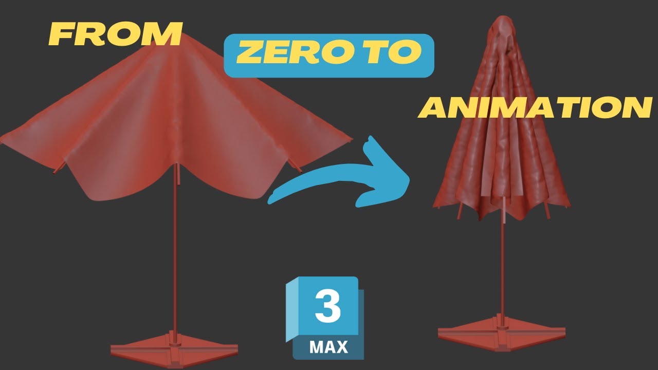 3d анимация: как смоделировать и анимировать пляжный зонт в 3d max