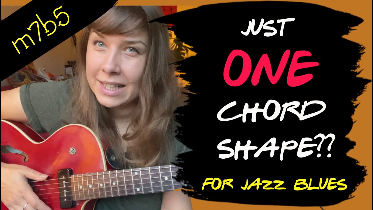Half Diminished Chord - Jazz Blues - How to use Just One Chord Shape & Arpeggios in Improvisation