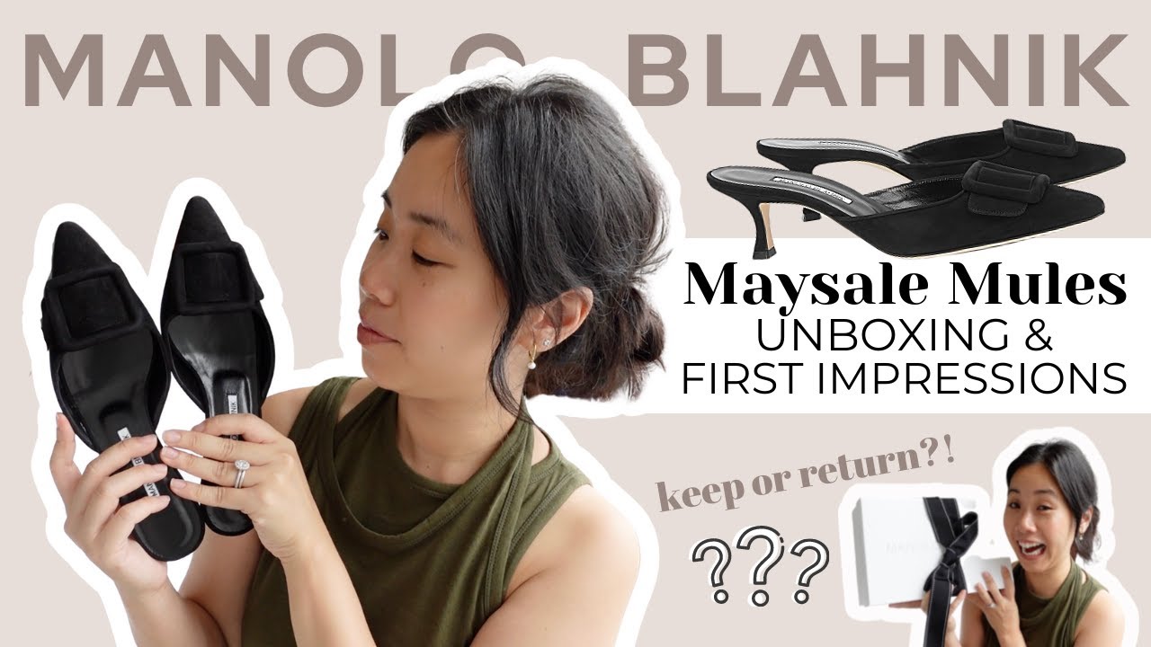 MANOLO BLAHNIK REVIEW - MAYSALE MULES | Try-On, Unboxing & First Impressions | Iconic Designer Shoes