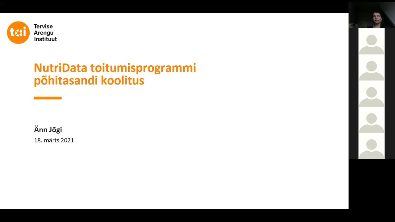 Põhitasandi toitumisprogrammi koolitus