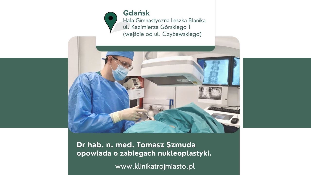 Dr hab. n. med. Tomasz Szmuda opowiada o zabiegach  nukleoplastyki.