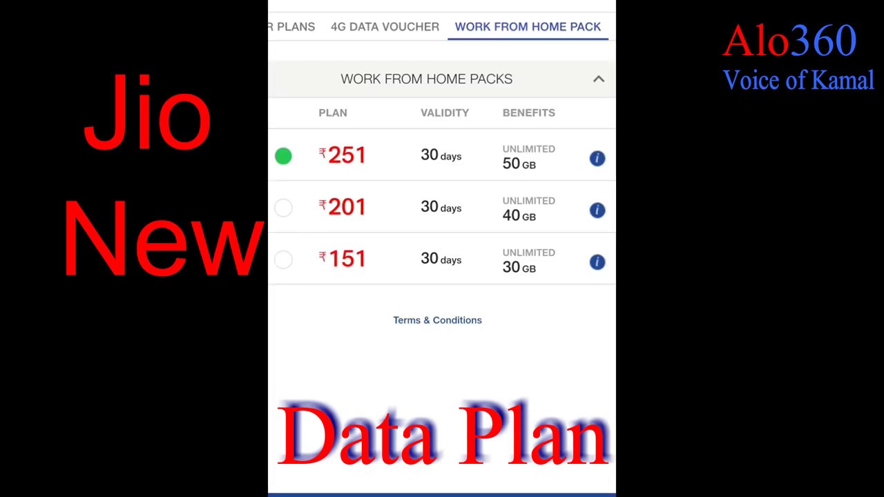 jio new data plan,work from home data plan with jio,