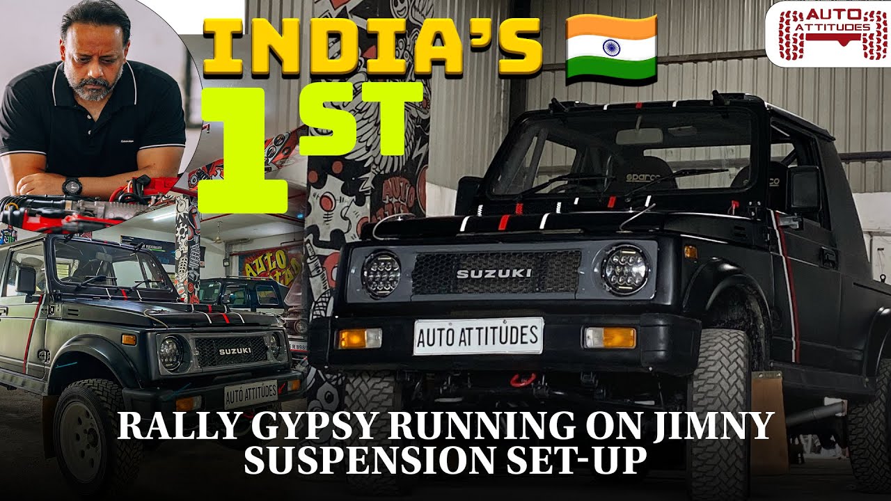India’s 🇮🇳 First Rally Gypsy Running On Jimny Suspension Set-Up #gypsy #gypsycustomized #automobile