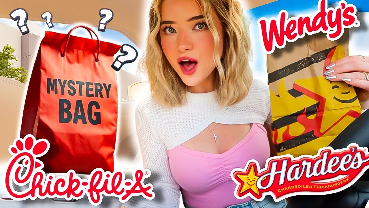 Fast Food Employees Choose MYSTERY BAGS OF FOOD FOR ME For 24 HOURS!!