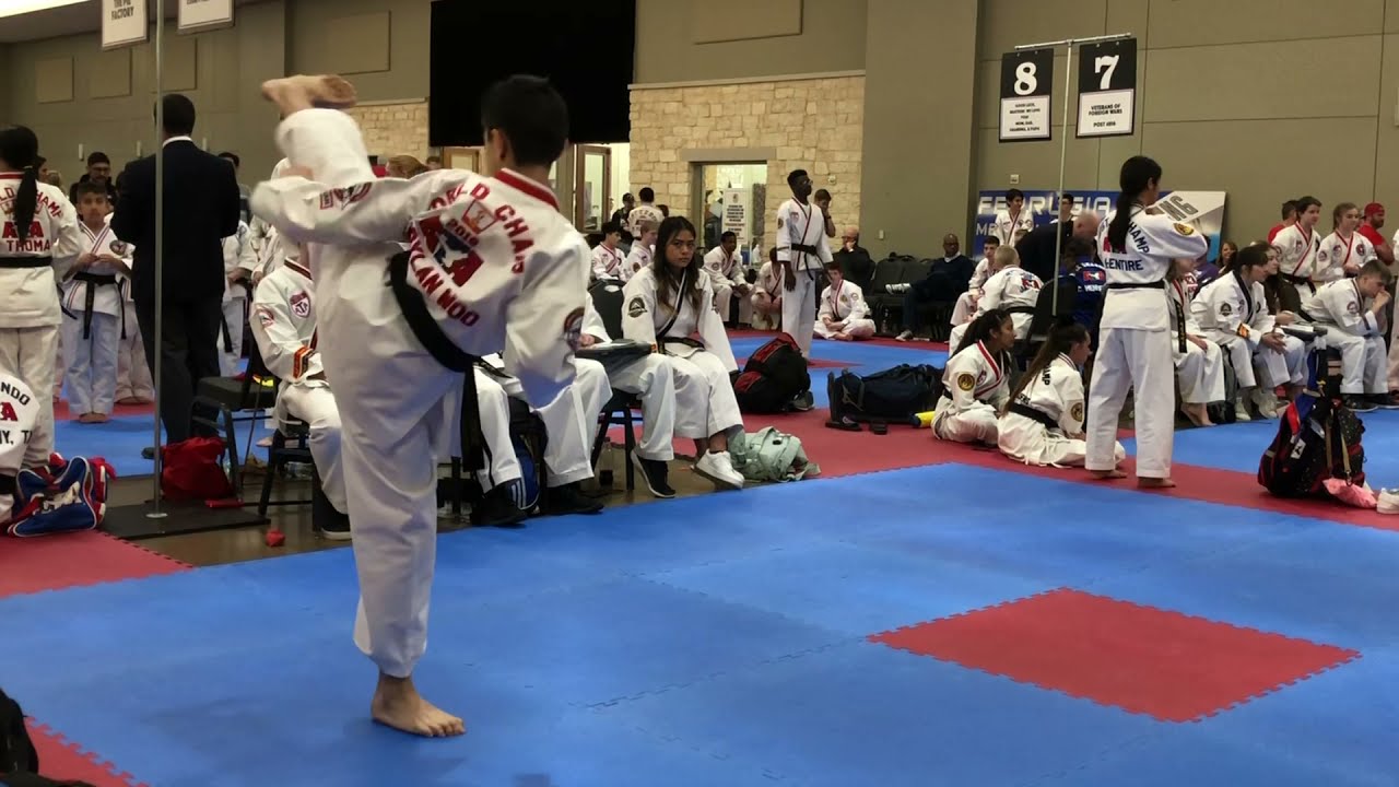 ATA 2nd Degree Black Belt Form Jung Yul by World Champ Dylan Woo