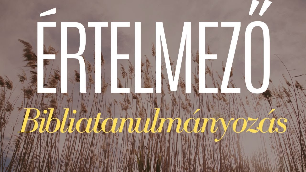 Bibliatanulm&aacute;nyoz&aacute;si M&oacute;dszerek  - &Eacute;rtelmez&eacute;s