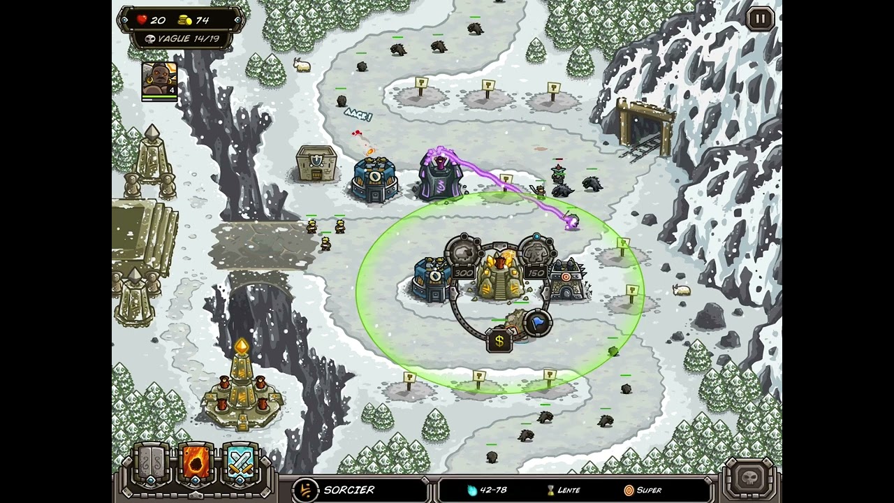 Kingdom Rush -  Campagne - Niveau 9 - Temple Orageux