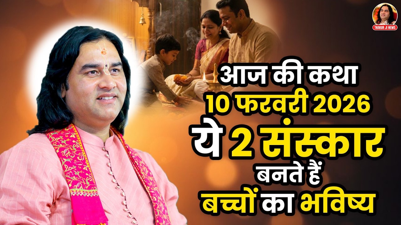 आज की कथा || 10 फरवरी 2026 || ये 2 संस्कार बनते हैं बच्चों का भविष्य || Devkinandan Thakur Ji
