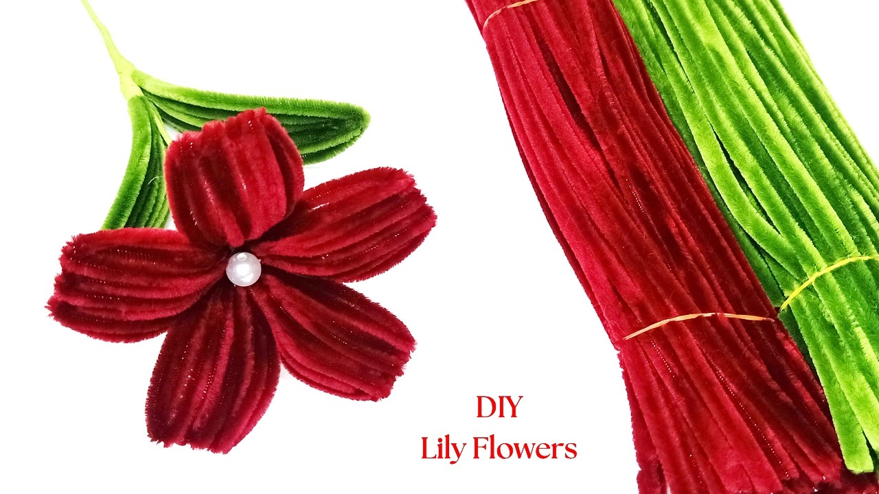 How to Make Lily Flowers with Pipe Cleaners | Easy Lily Flowers
