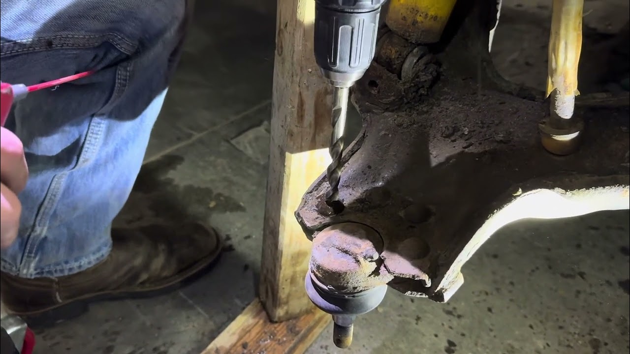 1994 Chevy 1500 Ball Joint Removal #rivets #mechanic #balljoint