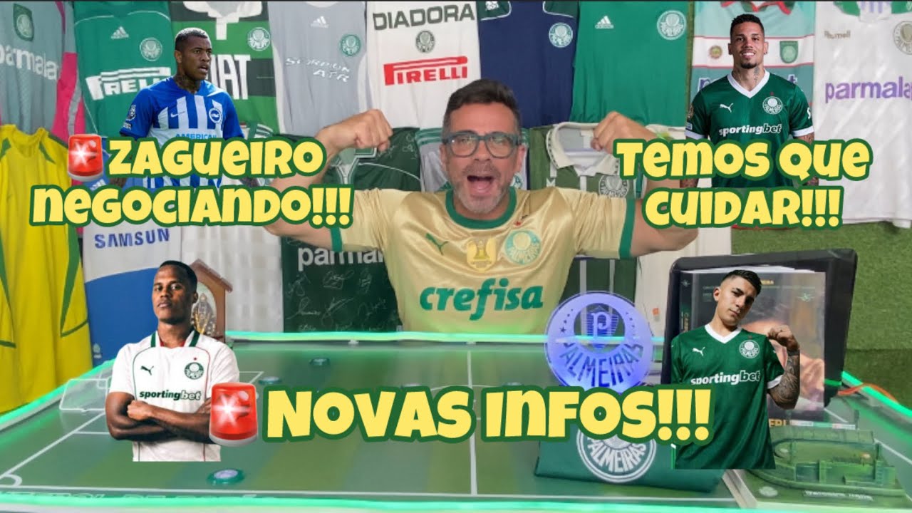 🚨Novas infos Árias e Almada! Paulinho é Zagueiro na mira! #palmeiras #futebol #mercadodabola 
