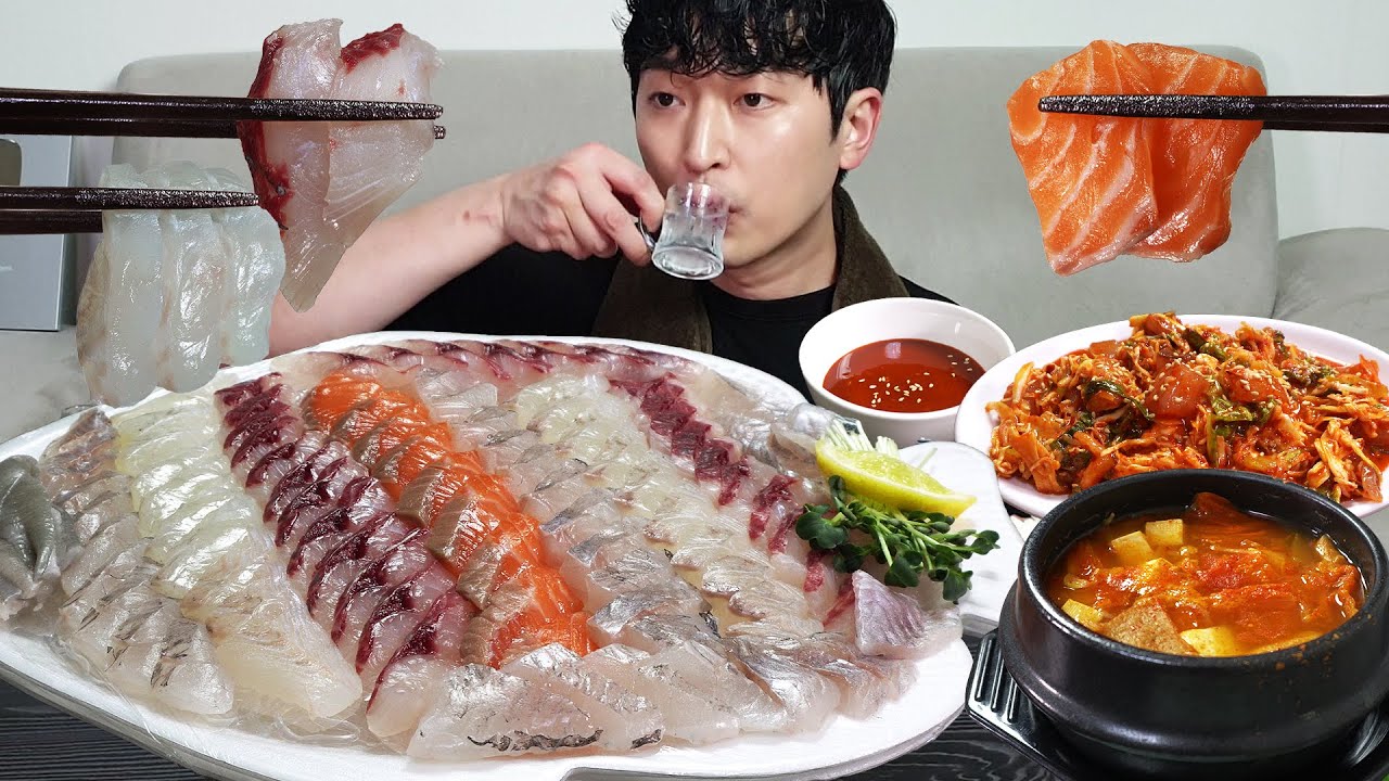 Различные сашими!🐟❤ MUKBANG REALSOUND ASMR EATINGSHOW
