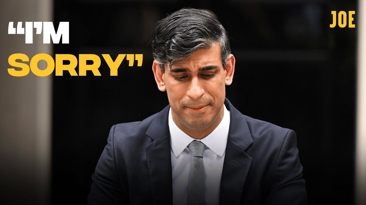 WATCH: Rishi Sunak resigns as Tory leader after election wipeout