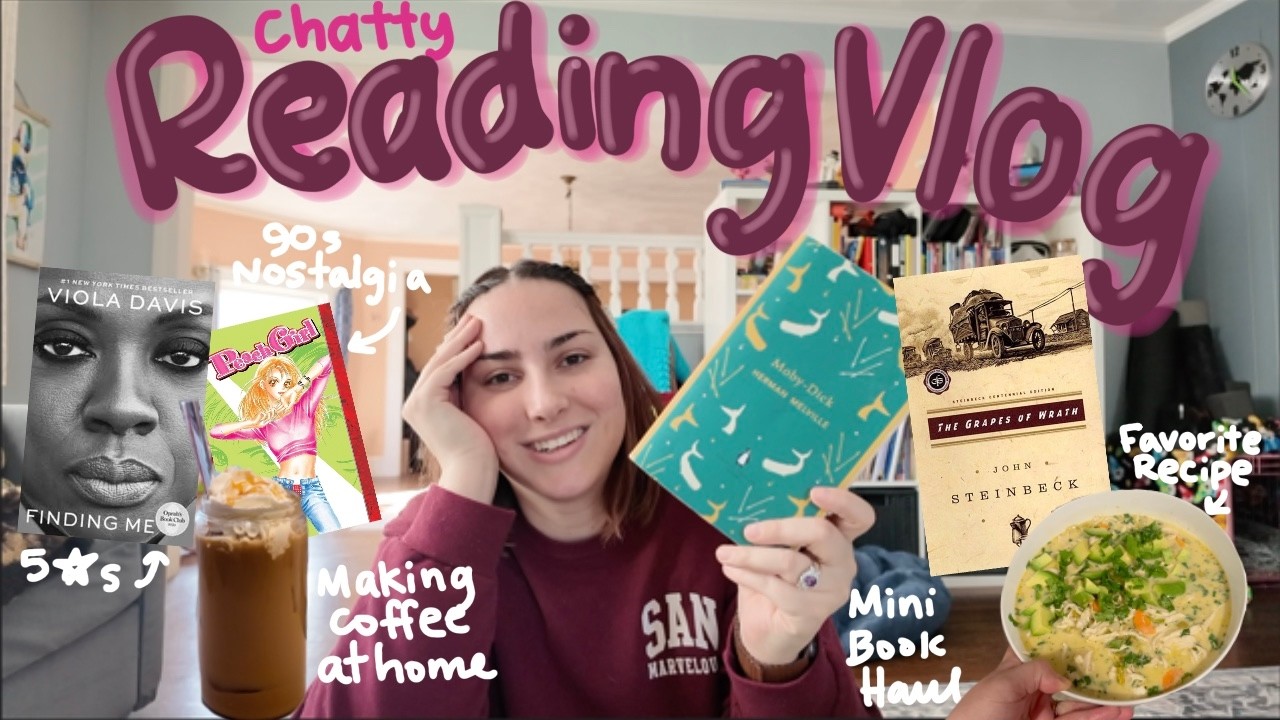 Chatty reading vlog | mini book haul, cooking, making coffee, going down a nostalgia rabbit hole ❤️📚