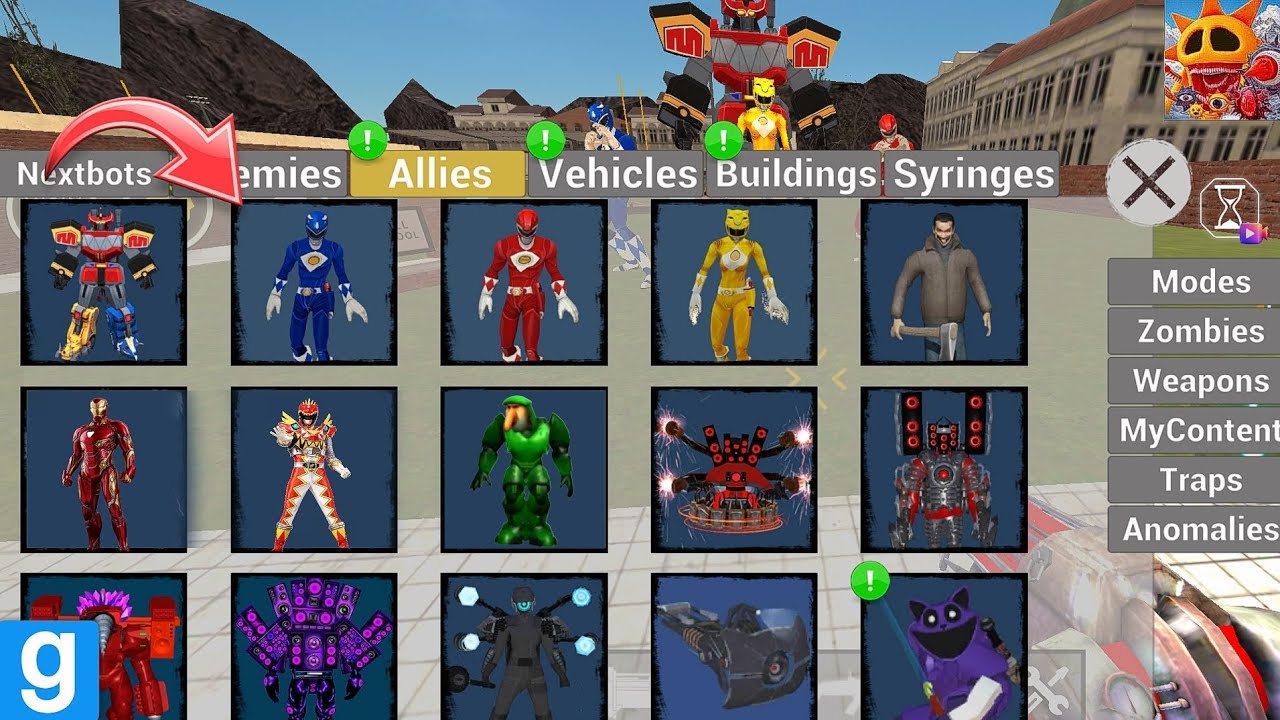 Nextbots in playground mod updated new 8.5.0 labubu gun brr brr titan 😱 chasing nextbots 🔥