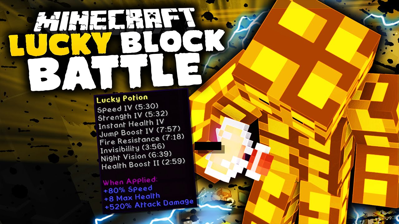 530% ATTACK DMG POTION! | Lucky Block Battle