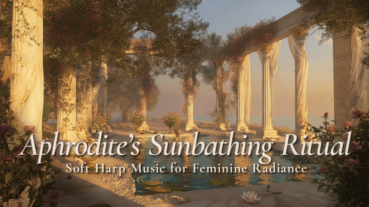 Aphrodite’s Sunbathing Ritual ☀️ Soft Harp Music for Feminine Radiance & Inner Glow