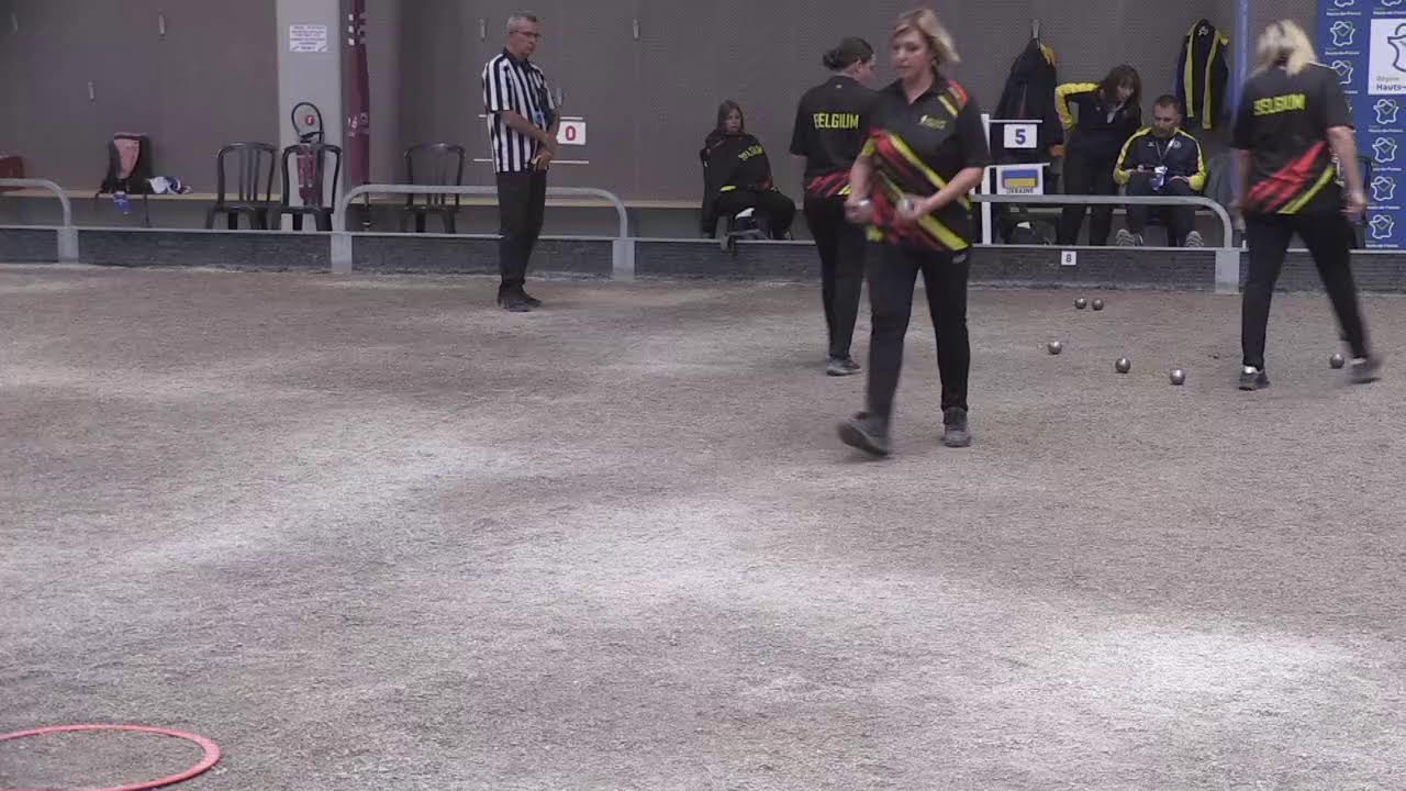 Pétanque 2025 Ch du Monde féminin X3 - 1/8 finale- Belgique - Ukraine