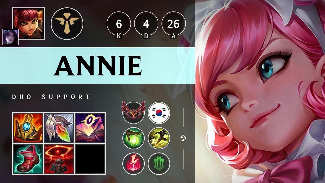 Annie Support vs Leona - KR Grandmaster Patch 25.17